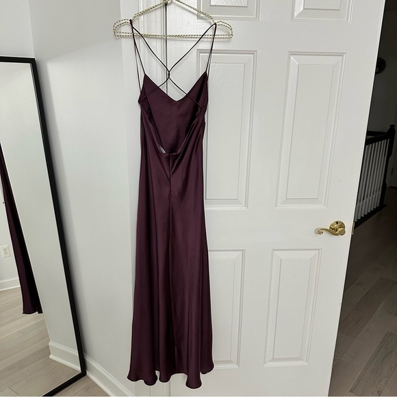 Zara Elegant Purple Satin Chemise - Picture 4 of 4